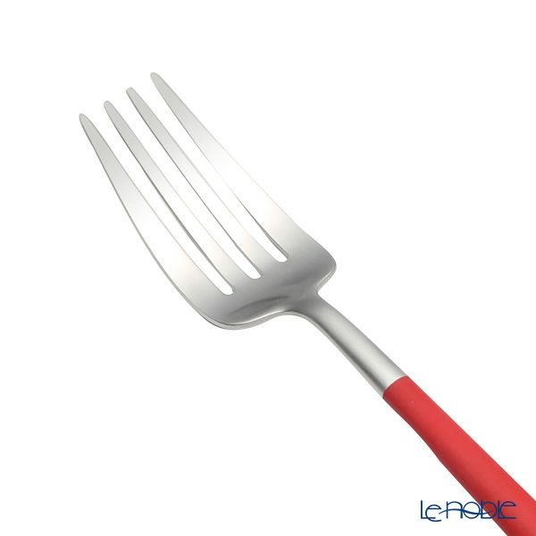 クチポール ゴア GOA レッド／シルバー テーブルフォーク 21.5cm マット仕上げ