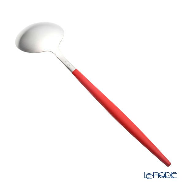 クチポール ゴア GOA レッド／シルバー テーブルスプーン 21cm マット仕上げ