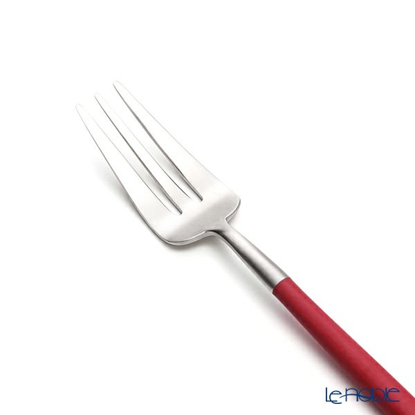 クチポール ゴア GOA レッド／シルバー ペストリーフォーク／ケーキフォーク 17cm マット仕上げ