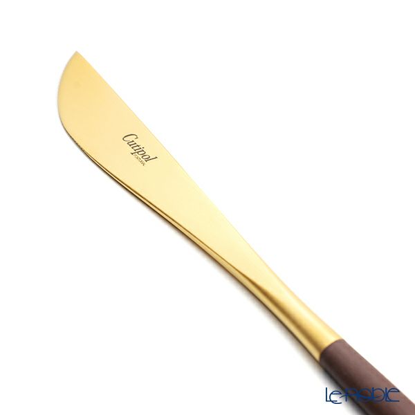 クチポール ゴア GOA ブラウン／ゴールド テーブルナイフ 22cm マット仕上げ