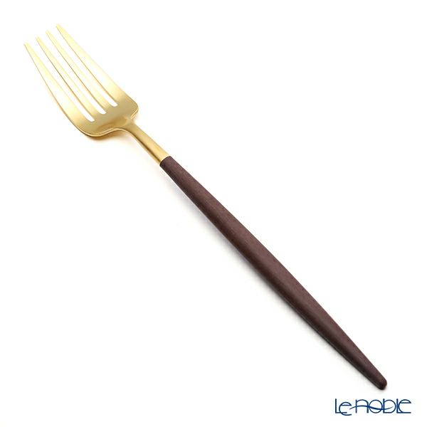 クチポール ゴア GOA ブラウン／ゴールド テーブルフォーク 21.5cm マット仕上げ