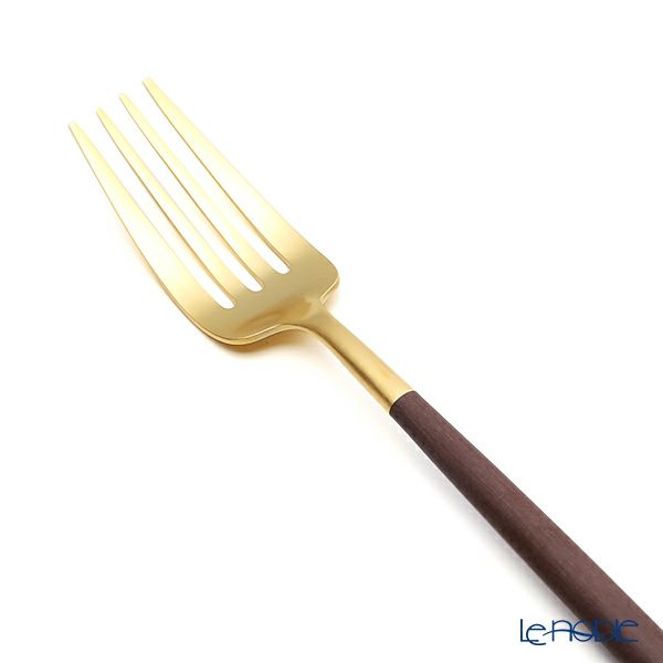 クチポール ゴア GOA ブラウン／ゴールド テーブルフォーク 21.5cm マット仕上げ