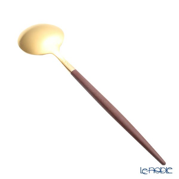 クチポール ゴア GOA ブラウン／ゴールド デザートスプーン 18cm マット仕上げ