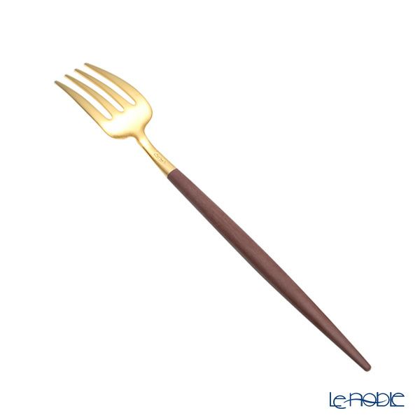 クチポール ゴア GOA ブラウン／ゴールド デザートフォーク 18.5cm マット仕上げ