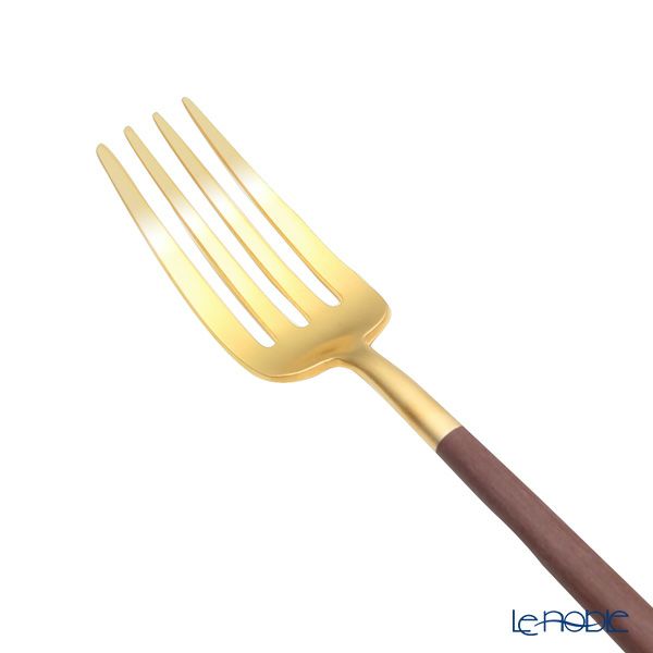 クチポール ゴア GOA ブラウン／ゴールド デザートフォーク 18.5cm マット仕上げ
