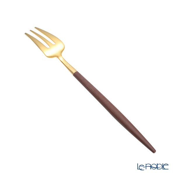 クチポール ゴア GOA ブラウン／ゴールド ペストリーフォーク／ケーキフォーク 17cm マット仕上げ