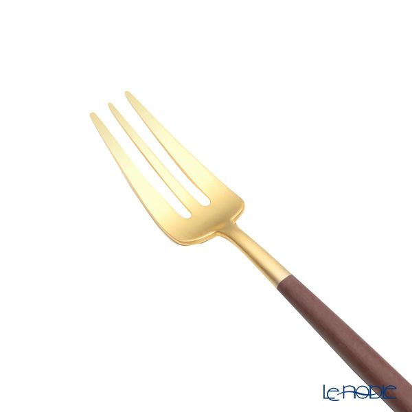 クチポール ゴア GOA ブラウン／ゴールド ペストリーフォーク／ケーキフォーク 17cm マット仕上げ
