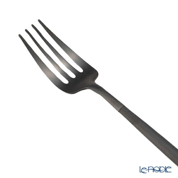 クチポール ゴア GOA ブラック／ブラック テーブルフォーク 21.5cm マット仕上げ