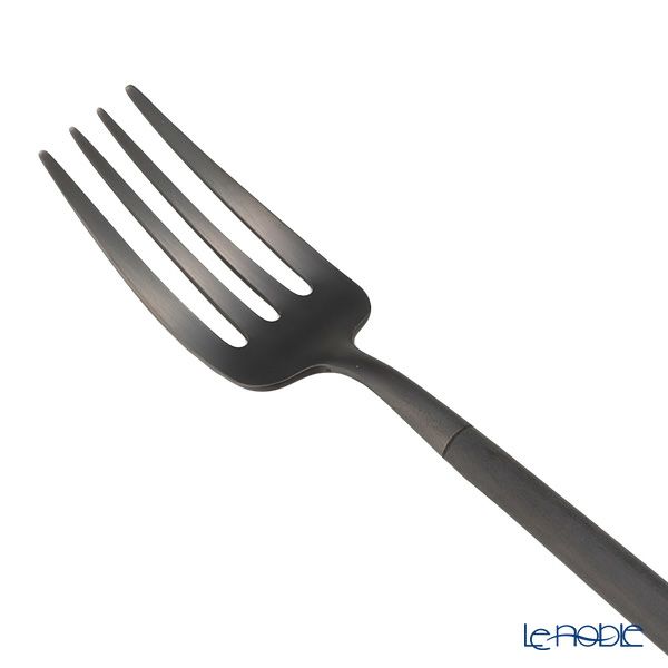クチポール ゴア GOA ブラック／ブラック デザートフォーク 18.5cm マット仕上げ