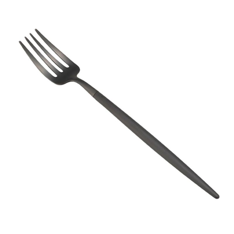 クチポール ゴア GOA ブラック／ブラック デザートフォーク 18.5cm マット仕上げ