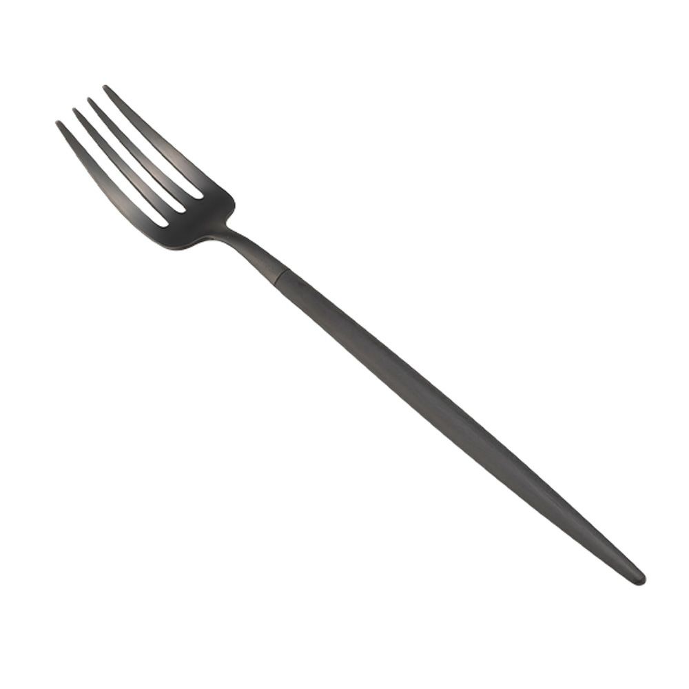 クチポール ゴア GOA ブラック／ブラック デザートフォーク 18.5cm マット仕上げ