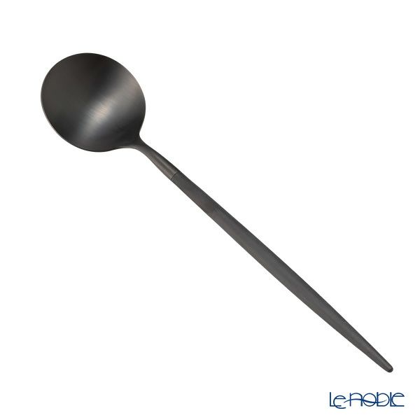 クチポール ゴア GOA ブラック／ブラック デザートスプーン 18cm マット仕上げ