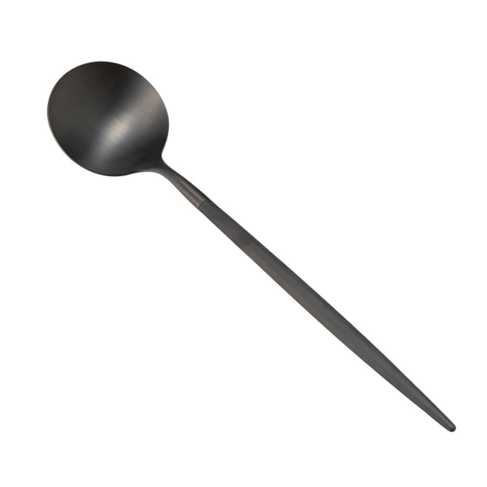 クチポール ゴア GOA ブラック／ブラック デザートスプーン 18cm マット仕上げ