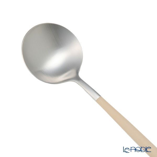 クチポール ゴア GOA アイボリー／シルバー テーブルスプーン 21cm マット仕上げ