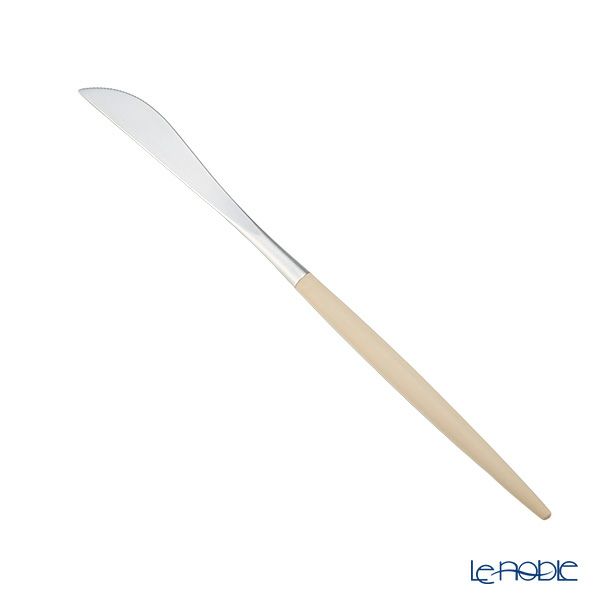 クチポール ゴア GOA アイボリー／シルバー デザートナイフ 20cm マット仕上げ