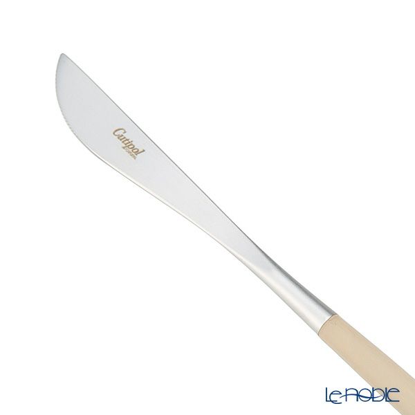 クチポール ゴア GOA アイボリー／シルバー デザートナイフ 20cm マット仕上げ