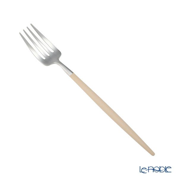クチポール ゴア GOA アイボリー／シルバー デザートフォーク 18.5cm マット仕上げ