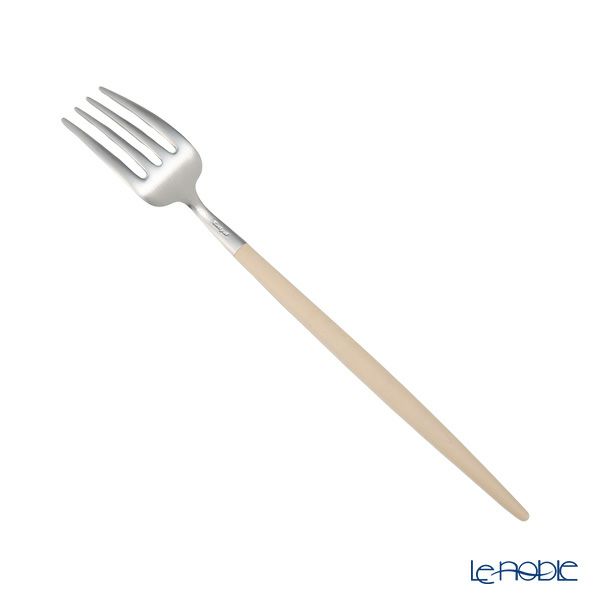 クチポール ゴア GOA アイボリー／シルバー デザートフォーク 18.5cm マット仕上げ