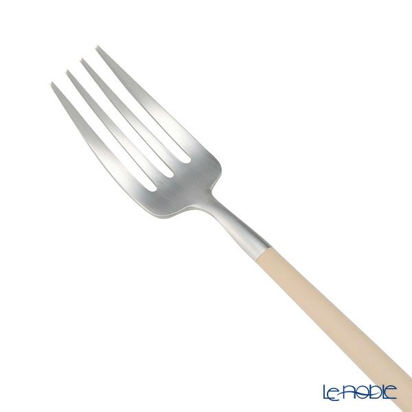 クチポール ゴア GOA アイボリー／シルバー デザートフォーク 18.5cm マット仕上げ