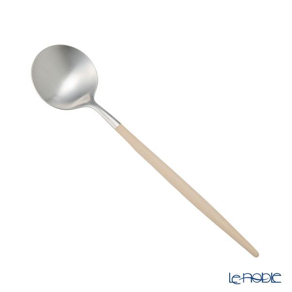 クチポール ゴア GOA アイボリー／シルバー デザートスプーン 18cm マット仕上げ