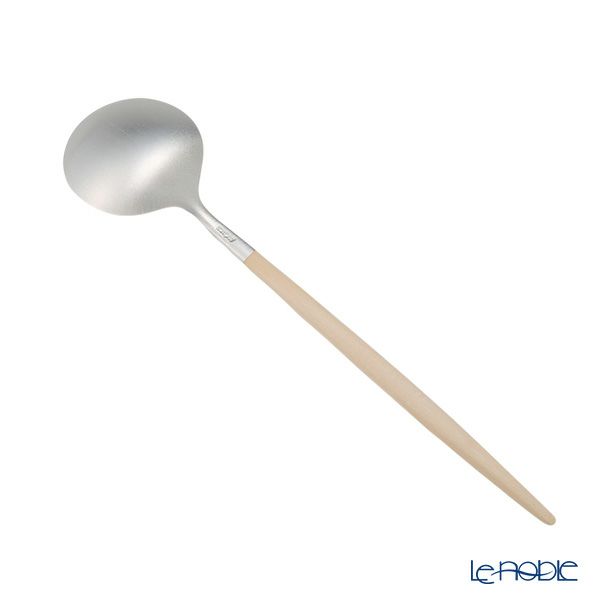 クチポール ゴア GOA アイボリー／シルバー デザートスプーン 18cm マット仕上げ