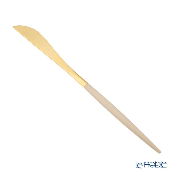 クチポール ゴア GOA アイボリー／ゴールド テーブルナイフ 22cm マット仕上げ