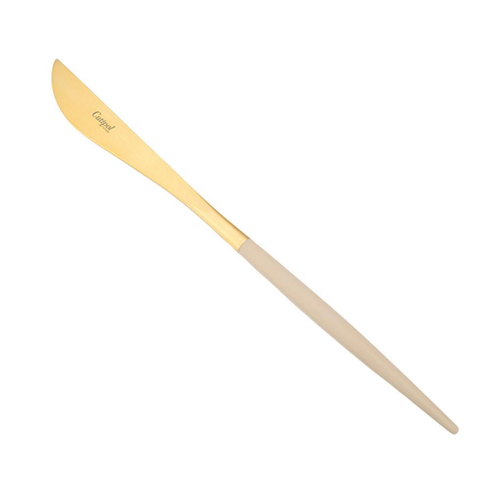 クチポール ゴア GOA アイボリー／ゴールド テーブルナイフ 22cm マット仕上げ