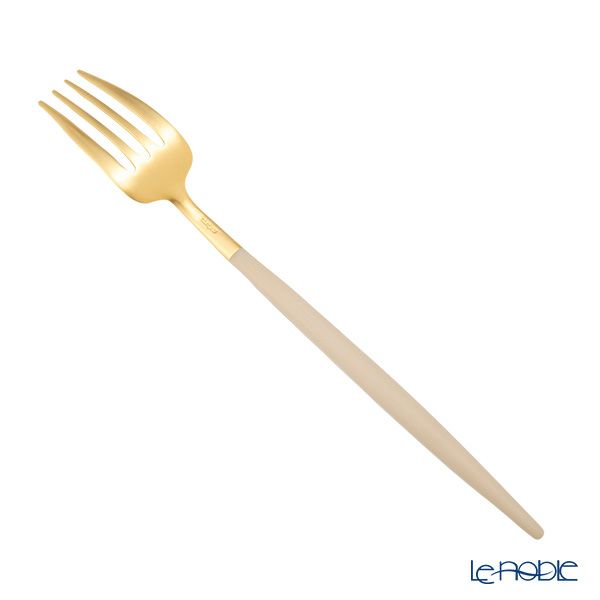 クチポール ゴア GOA アイボリー／ゴールド テーブルフォーク 21.5cm マット仕上げ