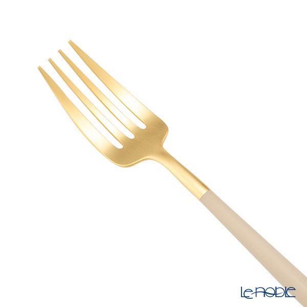 クチポール ゴア GOA アイボリー／ゴールド テーブルフォーク 21.5cm マット仕上げ
