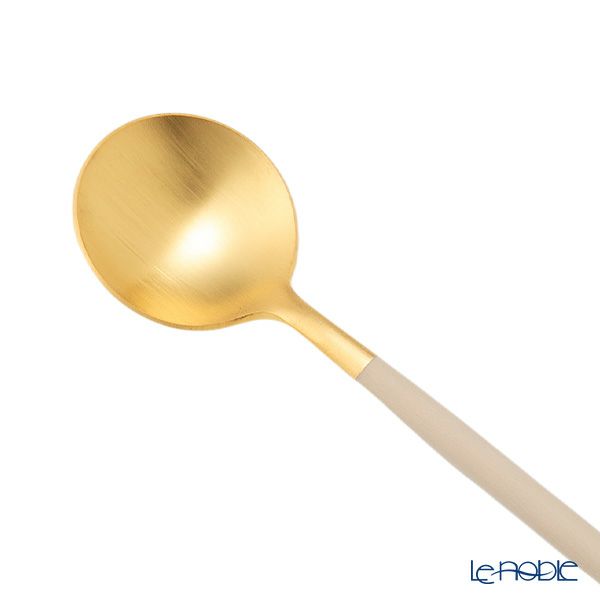 クチポール ゴア GOA アイボリー／ゴールド コーヒー／ティースプーン 13cm マット仕上げ