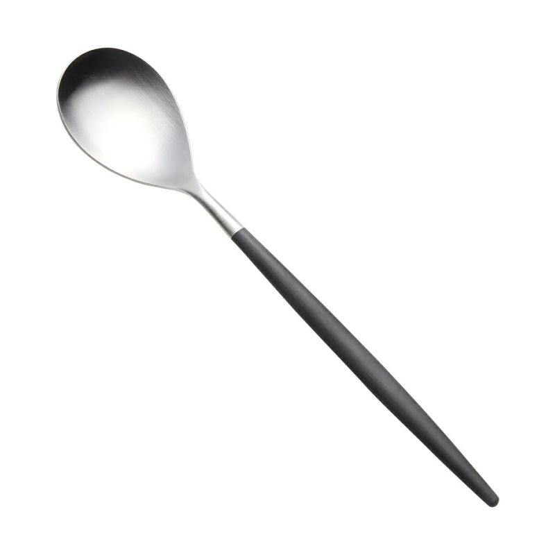 クチポール ミオ MIO ブラック／シルバー テーブルスプーン 21cm マット仕上げ