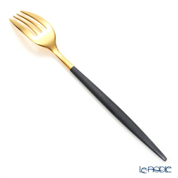 クチポール ミオ MIO ブラック／ゴールド テーブルフォーク 21.5cm マット仕上げ