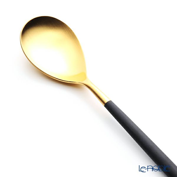 クチポール ミオ MIO ブラック／ゴールド テーブルスプーン 21cm マット仕上げ