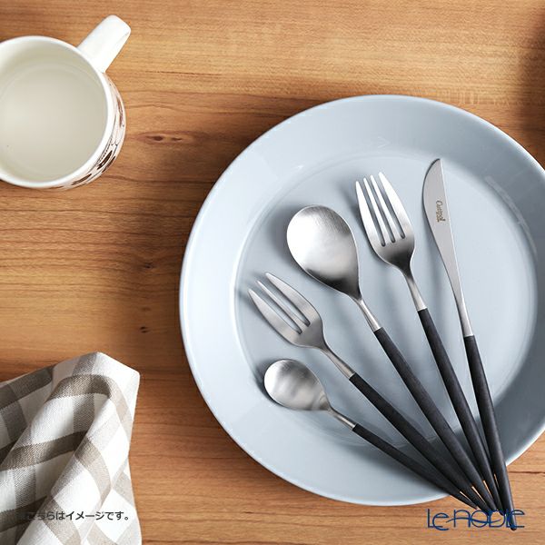 クチポール ミオ MIO ブラック／ゴールド テーブルスプーン 21cm マット仕上げ