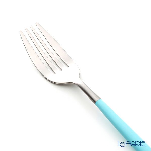 クチポール ミオ MIO ターコイズ／シルバー テーブルフォーク 21.5cm マット仕上げ