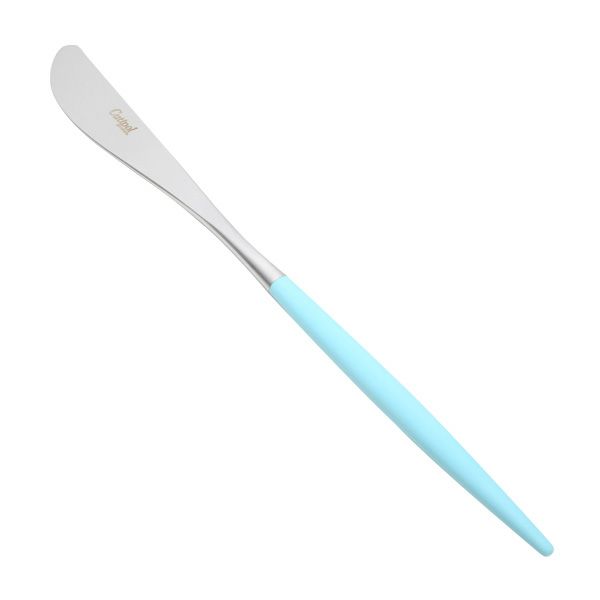 クチポール ミオ MIO ターコイズ／シルバー テーブルナイフ 23cm マット仕上げ