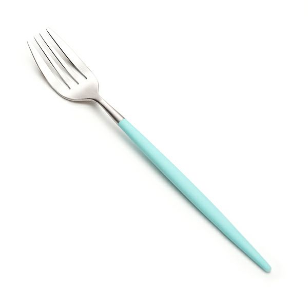 クチポール ミオ MIO ターコイズ／シルバー デザートフォーク マット仕上げ