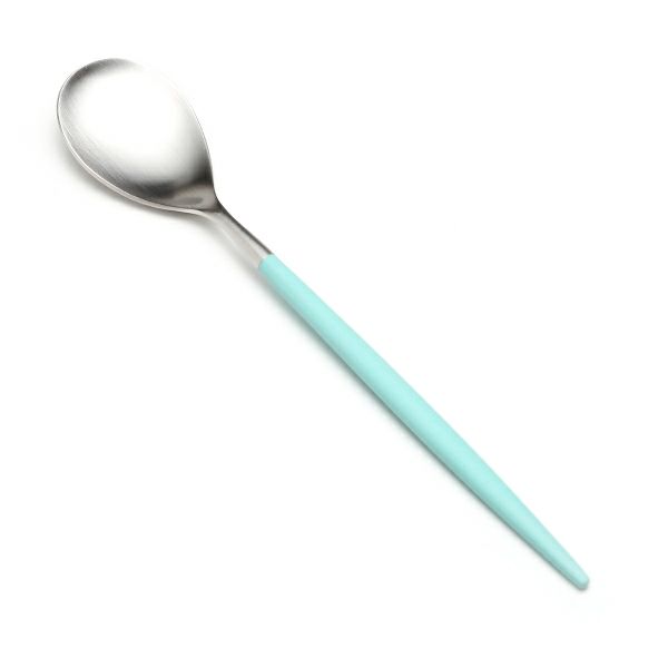 クチポール ミオ MIO ターコイズ／シルバー デザートスプーン マット仕上げ