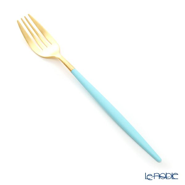 クチポール ミオ MIO ターコイズ／ゴールド テーブルフォーク 21.5cm マット仕上げ