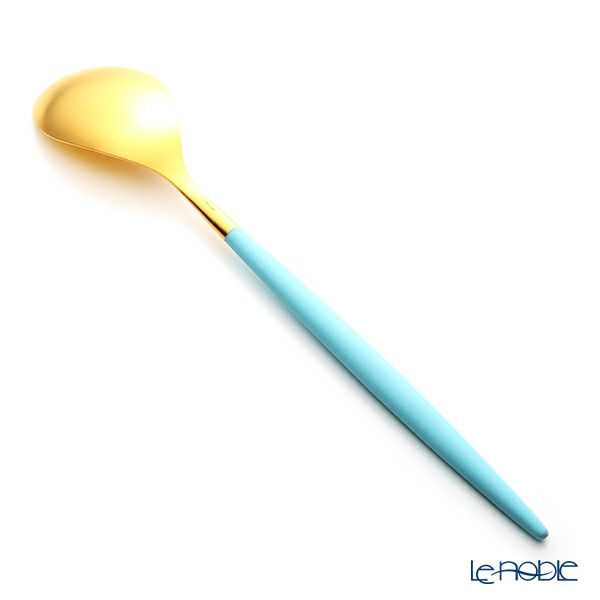 クチポール ミオ MIO ターコイズ／ゴールド テーブルスプーン 21cm マット仕上げ