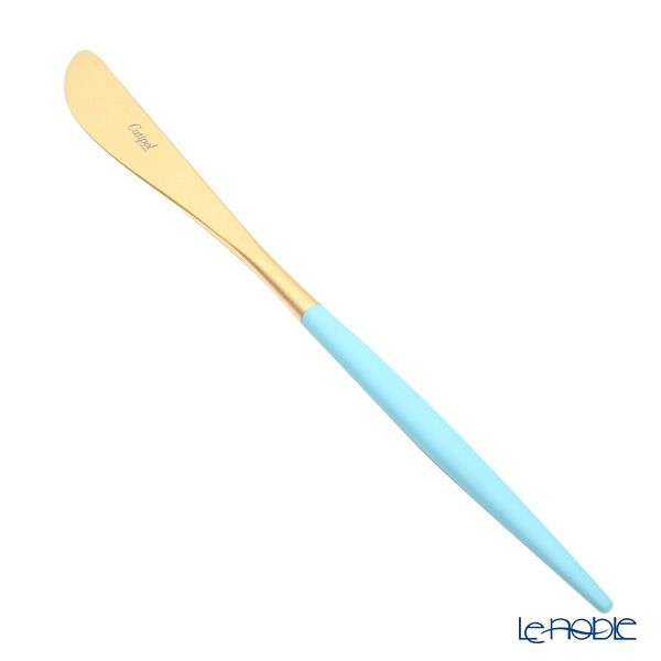 クチポール ミオ MIO ターコイズ／ゴールド テーブルナイフ 23cm マット仕上げ