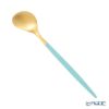 クチポール ミオ MIO ターコイズ／ゴールド デザートスプーン 19cm マット仕上げ