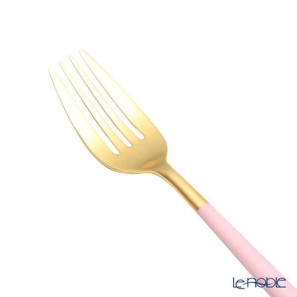 クチポール ミオ MIO ピンク／ゴールド テーブルフォーク 21.5cm マット仕上げ