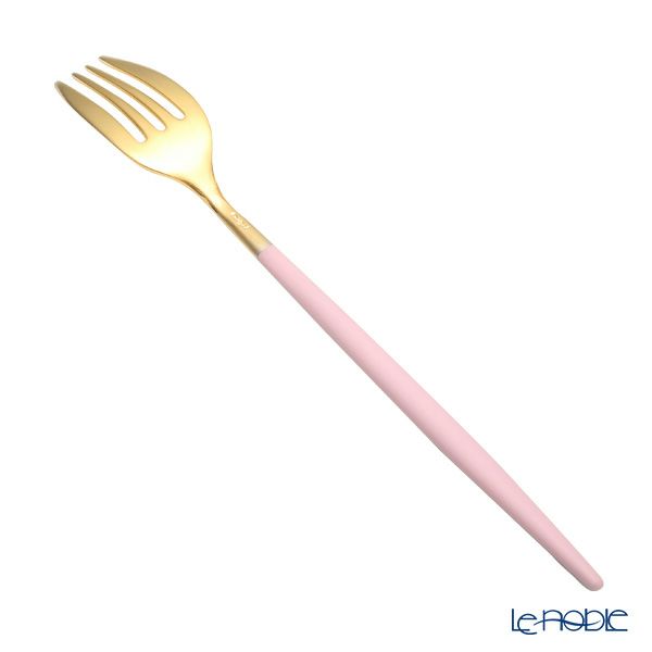 クチポール ミオ MIO ピンク／ゴールド デザートフォーク 19.5cm マット仕上げ