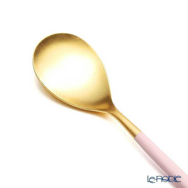 クチポール ミオ MIO ピンク／ゴールド デザートスプーン 19cm マット仕上げ