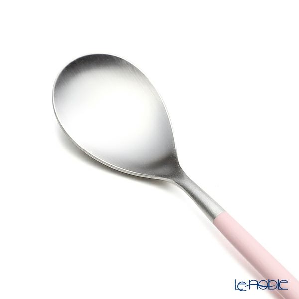 クチポール ミオ MIO ピンク／シルバー デザートスプーン 19cm マット仕上げ