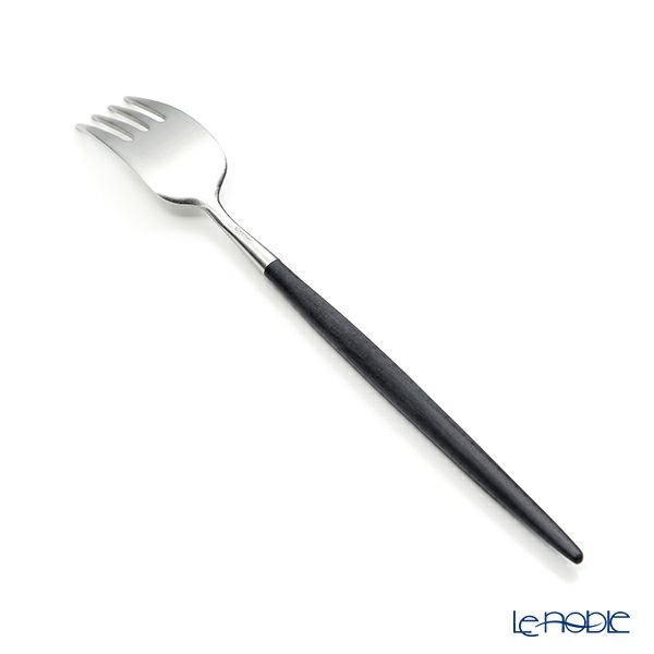 クチポール ナウ NAU ブラック／シルバー デザートフォーク 18.2cm マット仕上げ