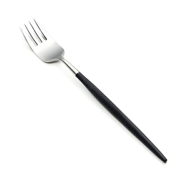 クチポール ナウ NAU ブラック／シルバー デザートフォーク 18.2cm