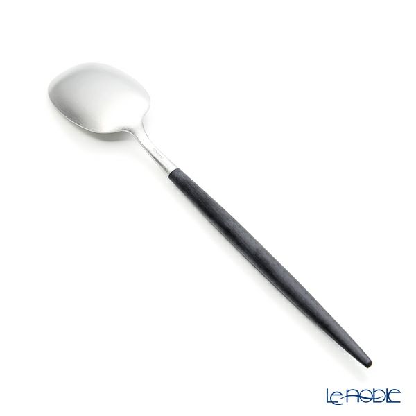 クチポール ナウ NAU ブラック／シルバー デザートスプーン 18.3cm マット仕上げ