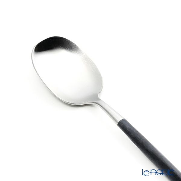 クチポール ナウ NAU ブラック／シルバー デザートスプーン 18.3cm マット仕上げ